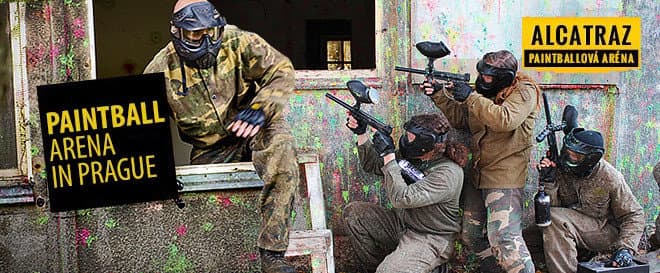 4 hodiny paintballu v aréně Alcatraz