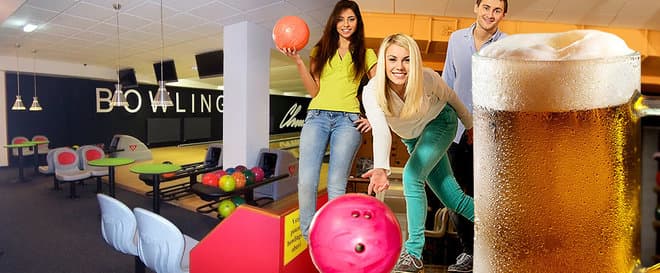 Hodina bowlingu a pivo