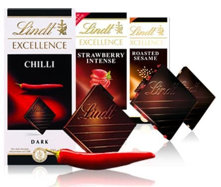 Různé druhy Lindt Excellence AKCE