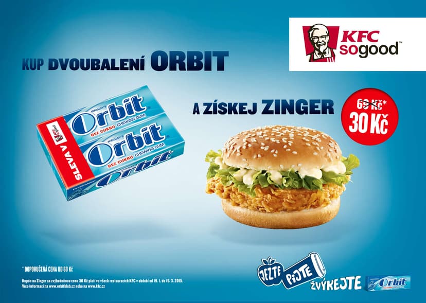 Kup si Orbit a dostaneš slevu do KFC