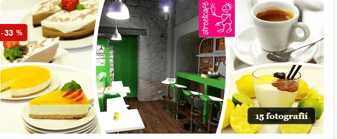 2× lahodné nápoje a domácí zákusek ve streetcafé