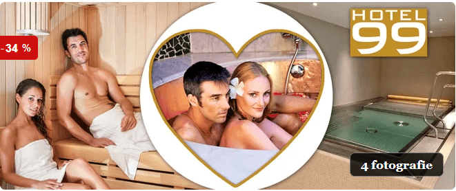 Valentýnské wellness hýčkání v Hotelu 99(Chomutov)