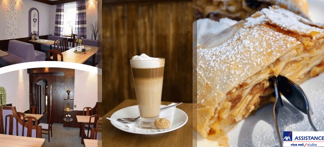 2x cafe latté a 2x2ks domácího jablečného závinu