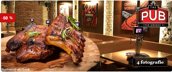2×400g BBQ Ribs v The PUB Liberec