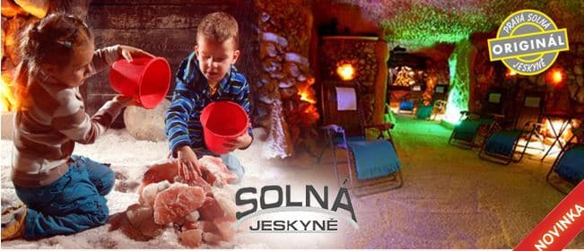  2 x 45minutový vstup do solné jeskyně+dítě zdarma