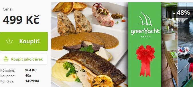 Luxusní romantická večeře na lodi GreenYacht pro 2