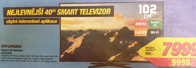 Full HD, Smart LED TV, 102 cm, Hyundai - super