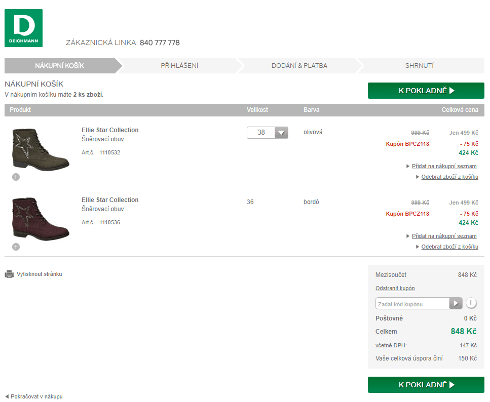 Deichmann - sleva 50% na vybrané boty