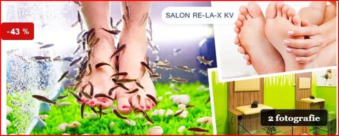 30minutový relax pro nohy s rybičkami Garra rufa