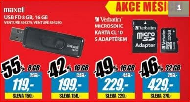 USB se slevou až 55% a Micro karta se slevou 49%