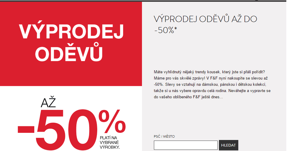 FF móda v Tescu - sleva 50%