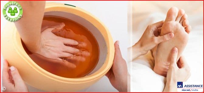  parafínový zábal včetně masáže rukou a chodidel