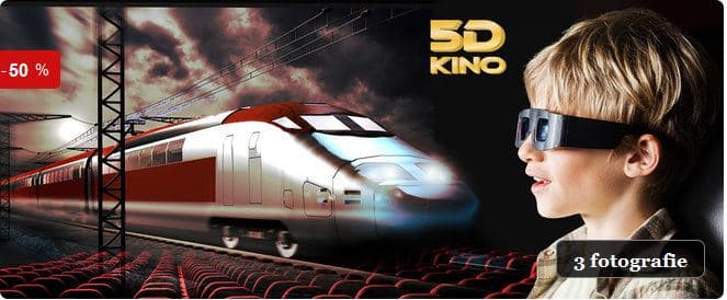  2 lístky na interaktivní film do 5D kina Harfa 