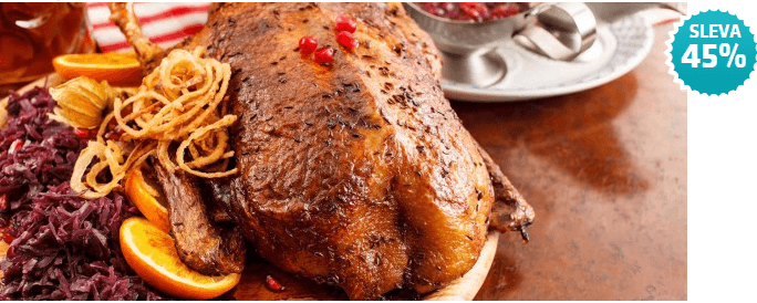 Šťavnatá kachna 2kg,knedlo,zelčo - Příbram