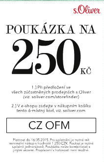 S.Oliver - slevová poukázka na 250 Kč