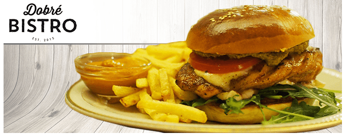 Burger Taliánec s hranolkami a BBQ omáčkou-Holešov