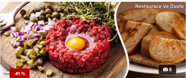 300g tatarský biftek a desatero topinek