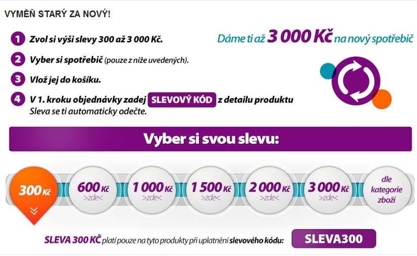 Vyměň starý za nový- sleva až 3000 Kč