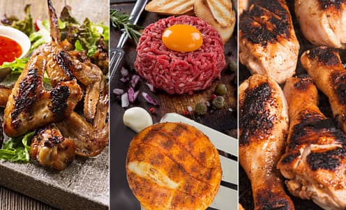 Masové speciality, tatarák i rozpékaný hermelín