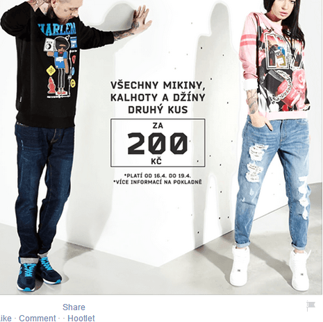 Cropp - druhý kousek jen za 200 Kč