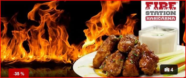 2× 400g porce kuřecích křídel Buffalo NY či saláty