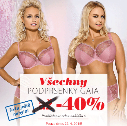 Sleva 40% na podprsenky Gaia - jen dnes