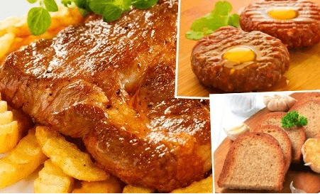 200 g STEAK z krkovice s bramborami a tatarák