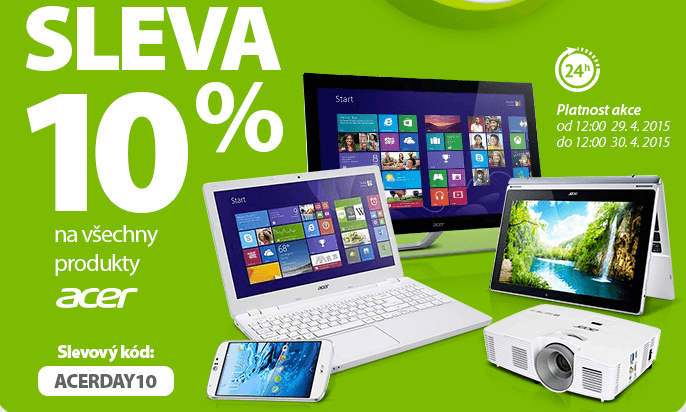 Sleva 10% na vše od Acer