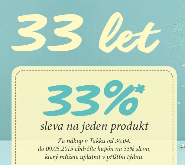 Takko - sleva 33% na další nákup