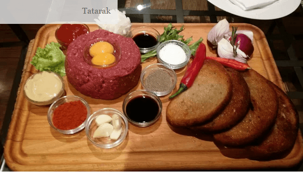 500g tataráku z pravé hovězí svíčkové nebo lososa