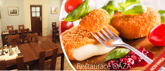 2x 120g smaženého hermelínu a 2x 200g hranolek