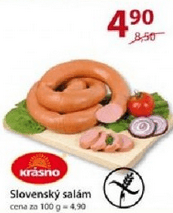 Salám slovenský točený Krásno 100 g za 4,90 kč