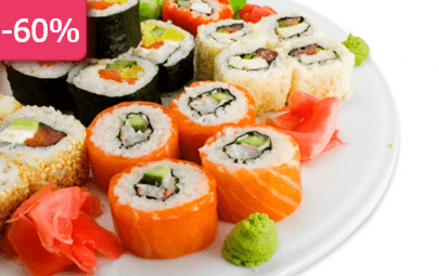 60% sleva na VEŠKERÉ SUSHI a SUSHI SETY