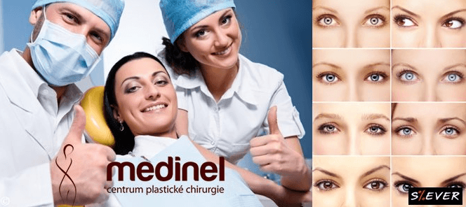 Plastika obou víček na jednom oku 