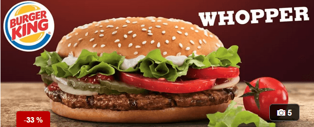 Menu pro 1 nebo 2 osoby z Burger Kingu