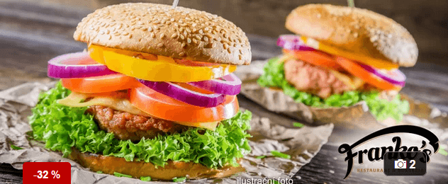 Dva šťavnaté maxi burgery nebo cheeseburgery