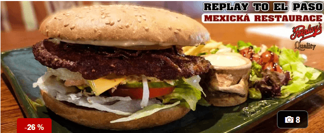 Double chedar burger + hranolky a dip(Klíše)