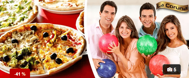 Hodina bowlingu a dvě velké pizzy