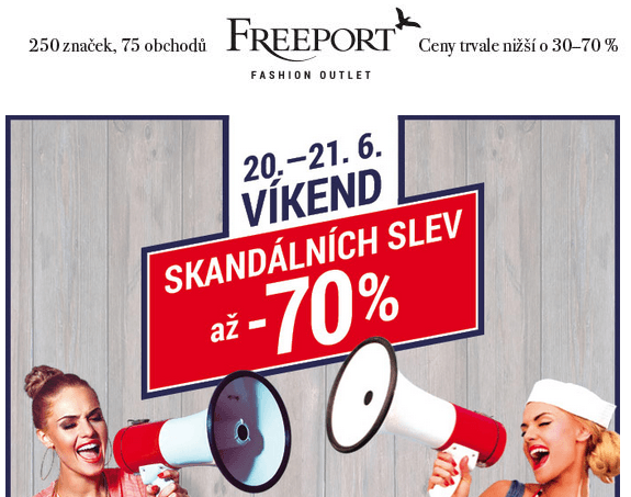 Freeport Haťě Outlet - speciální výprodej 20.-21.6