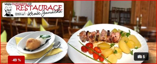 4chodové menu pro 2 v Hukvaldské restauraci