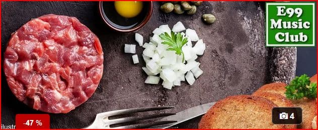Velký 300g tatarák a 6 topinek