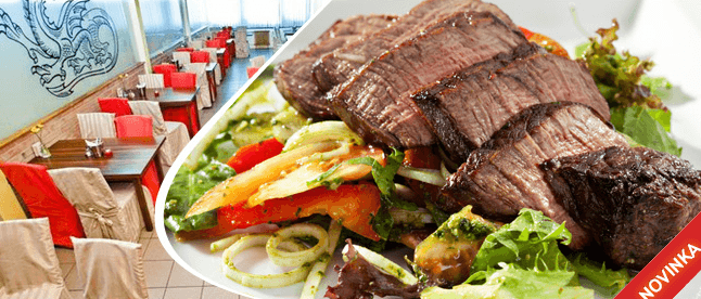 2x 200g STEAK z HOVĚZÍ ROŠTĚNÉ + 2x (200g) příloha