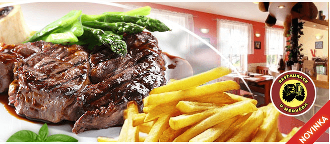 2x250g STEAK Z KRKOVIČKY včetně PŘÍLOHY a DRESINKU