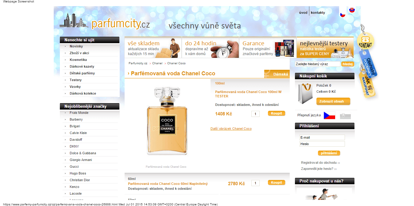 Chanel Coco edt 100 ml tester - sleva 800 Kč