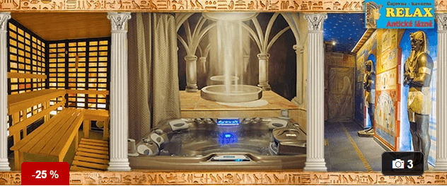 Wellness relax až pro 4 osoby v Egyptském chrámu