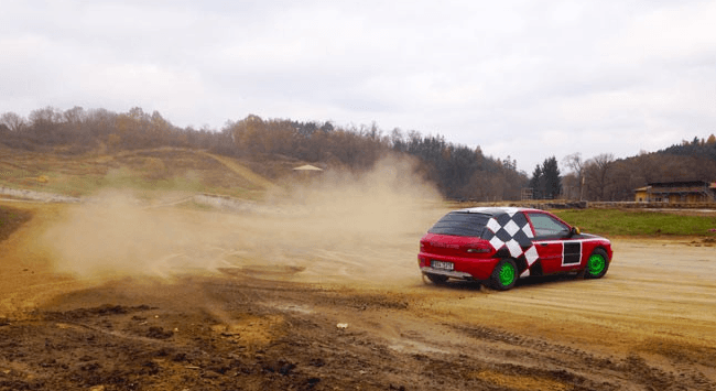 Autorallycross v Mitsubishi Colt - Sedlčany