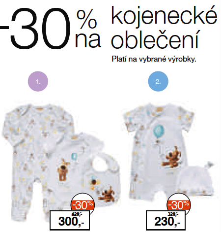30% sleva na kojenecké oblečení