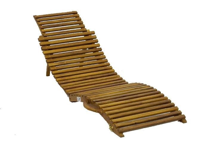 Skládací plážové lehátko teak - sleva 700 Kč