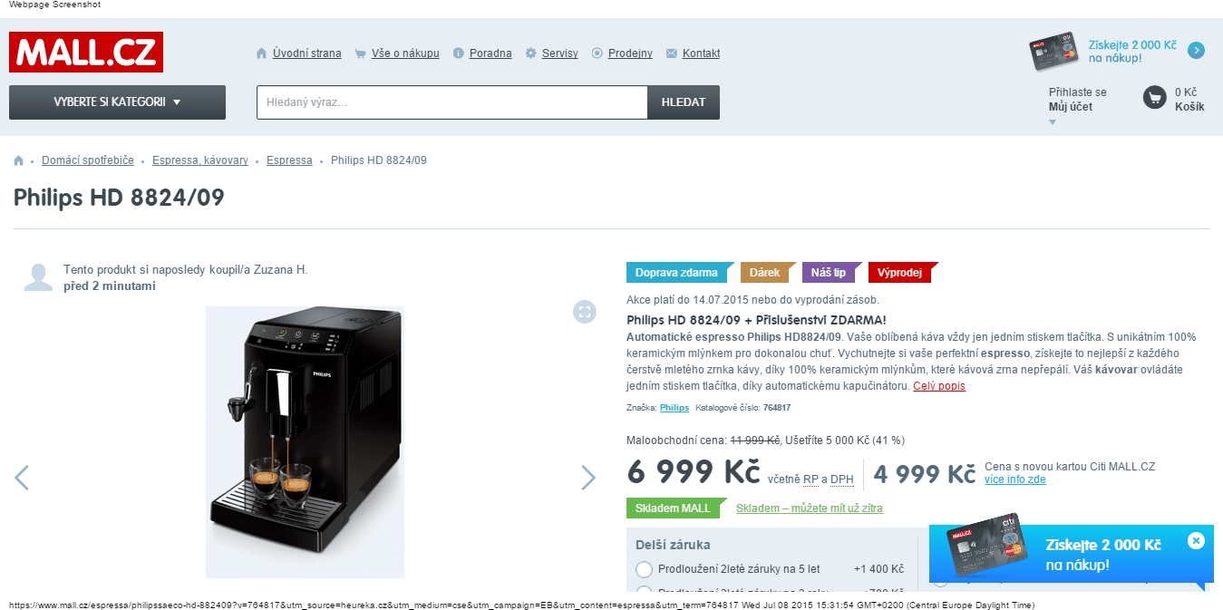 Automatické espresso Philips - sleva 4000 Kč