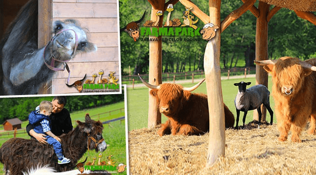 Farmapark, rodinná vstupenka 2 + 3 děti 